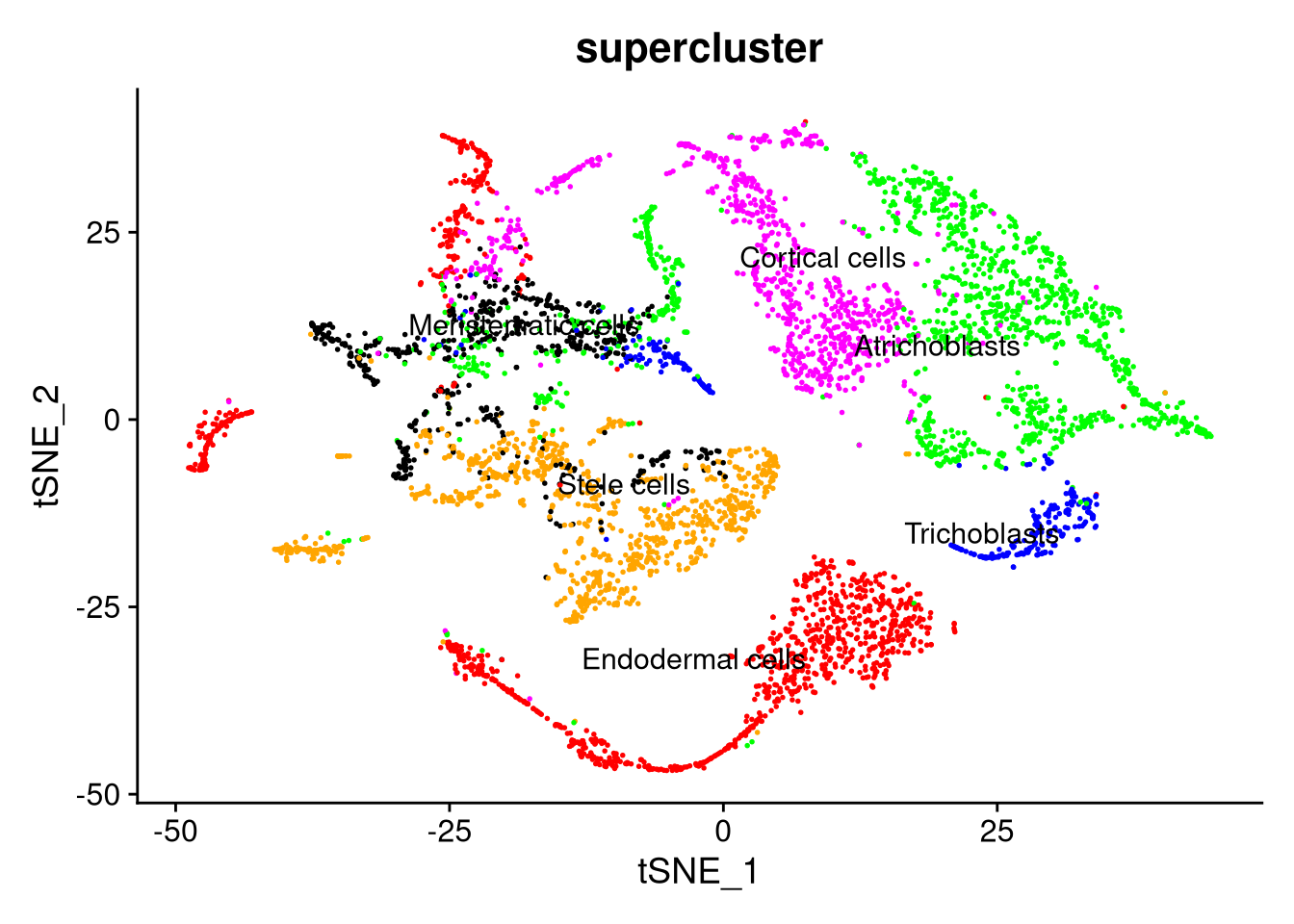 t-SNE plot by supercluster